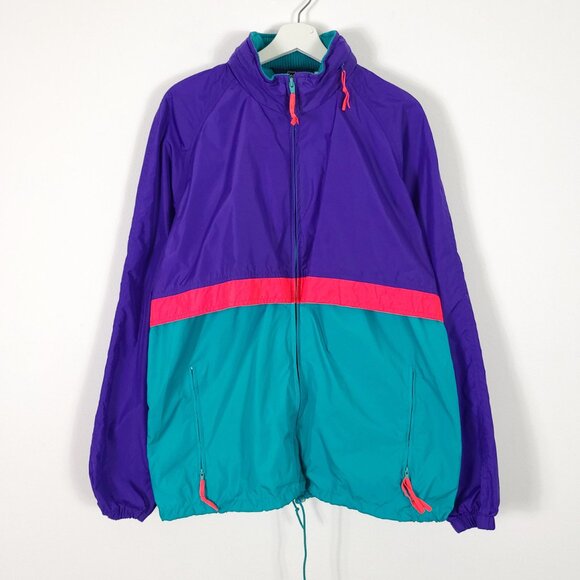 Vintage Woolrich Retro Colorblock Full Zip Windbreaker Jacket - Picture 8 of 8